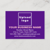 Zakelijk merk op kleine Paarse rechthoekige Kaart Visitekaartje (Voorkant)