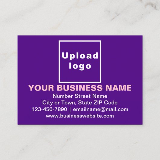 Zakelijk merk op kleine Paarse rechthoekige Kaart Visitekaartje (Voorkant)