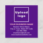 Zakelijk merk op kleine Paarse vierkant Kaart Vierkante Visitekaartje (Voorkant)