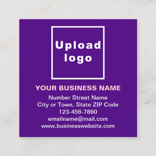 Zakelijk merk op kleine Paarse vierkant Kaart Vierkante Visitekaartje (Voorkant)
