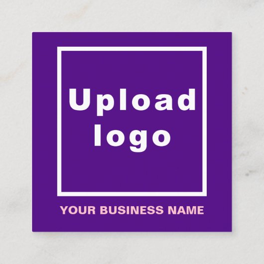 Zakelijk merk op kleine Paarse vierkant Kaart Vierkante Visitekaartje (Achterkant)
