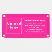 Zakelijk merk op kleine roze banner (Horizontaal)