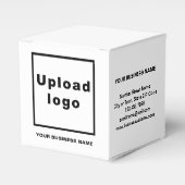 Zakelijk merk op kleine witte doos bedankdoosjes (Voorkant Zijde)