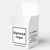 Zakelijk merk op kleine witte doos bedankdoosjes (Geopend)