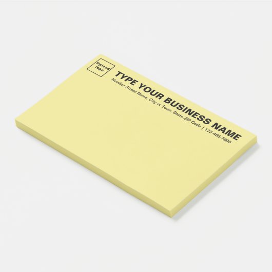 Zakelijk Merk op Kop van Geel Groot Post-it® Notes (Schuin)