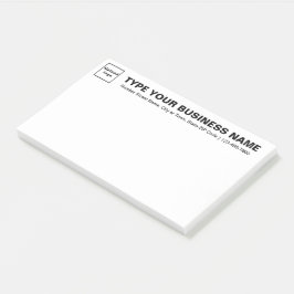 Zakelijk merk op kop van White Large Post-it® Notes