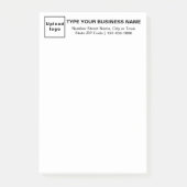 Zakelijk Merk op Kop van Wit Lang Post-it® Notes (Voorkant)