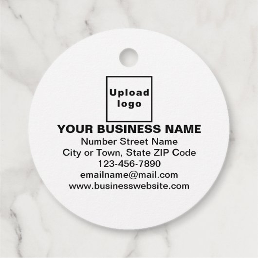 Zakelijk merk op Label witte cirkel (Achterkant)