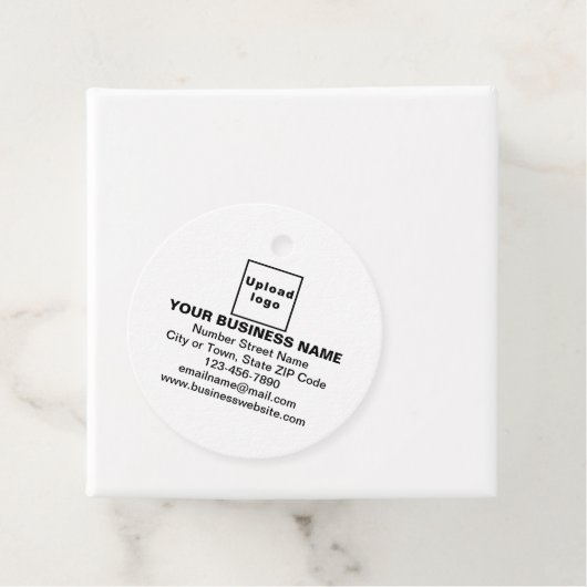 Zakelijk merk op Label witte cirkel (In situ)