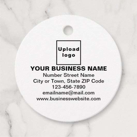 Zakelijk merk op Label witte cirkel (Voorkant)