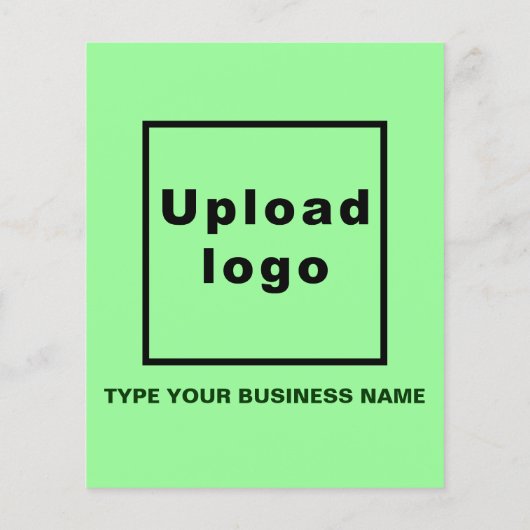 Zakelijk merk op licht groen papier blad (Achterkant)