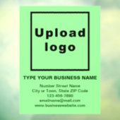 Zakelijk merk op licht groen venster vastklampen raamsticker (Vel 3)