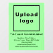 Zakelijk merk op licht groen venster vastklampen raamsticker (Vel)