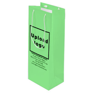 Zakelijk merk op Licht Groene Wijn Gift Bag Cadeautas