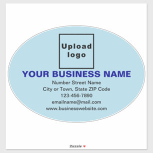 Zakelijk merk op Lichtblauw Groot Ovaal Vinyl Sticker