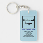 Zakelijk merk op Lichtblauw Rechthoek Acryl Sleutelhanger (Voorkant)