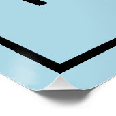 Zakelijk merk op Lichtblauw Rechthoek Glanzend Perfect Poster (Hoek)