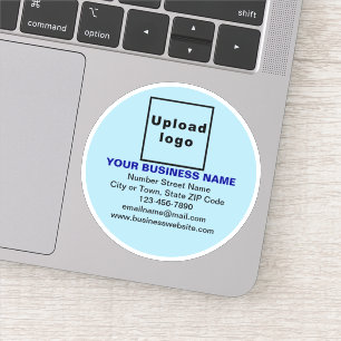 Zakelijk merk op Lichtblauw Ronde Vinyl Sticker