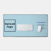 Zakelijk merk op lichtblauwe bureaumat (Keyboard & Muis)