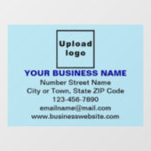 Zakelijk Merk op Lichtblauwe Rechthoek Raamsticker (Vel)