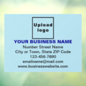 Zakelijk Merk op Lichtblauwe Rechthoek Raamsticker (Vel 3)