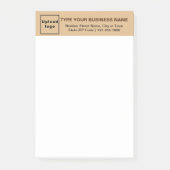 Zakelijk merk op Lichtbruin Kop van Lang Post-it® Notes (Voorkant)