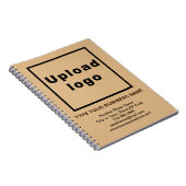 Zakelijk merk op lichtbruin Notitieboek (Rechterzijde)