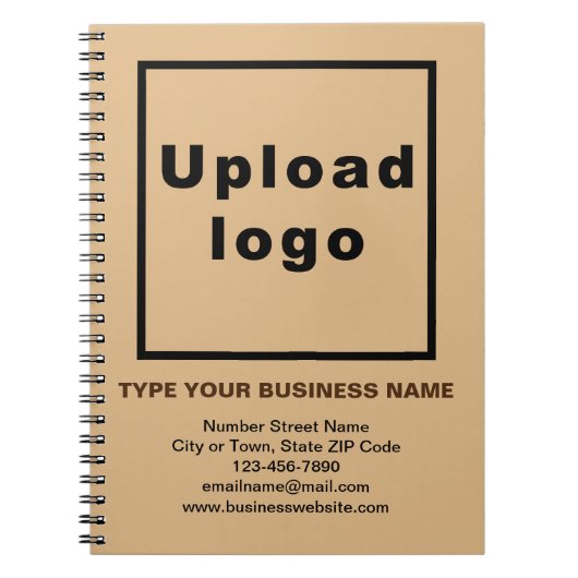 Zakelijk merk op lichtbruin Notitieboek (Voorkant)
