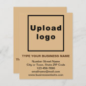 Zakelijk merk op lichtbruin papier blad (Voorkant / Achterkant)