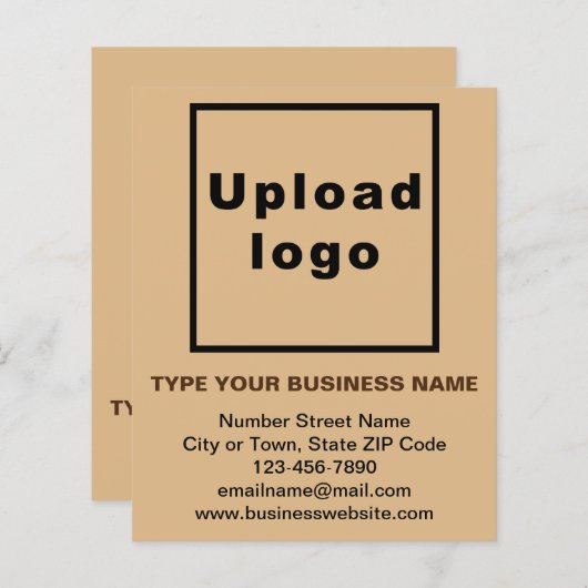 Zakelijk merk op lichtbruin papier blad (Voorkant / Achterkant)