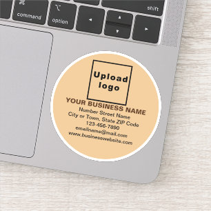 Zakelijk merk op Lichtbruin Ronde Vinyl Sticker