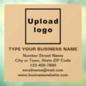 Zakelijk merk op Lichtbruin Vierkant Venster Cling Raamsticker (Vel 3)