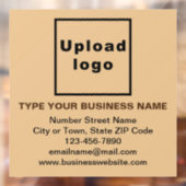 Zakelijk merk op Lichtbruin Vierkant Venster Cling Raamsticker (Vel 2)