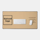 Zakelijk merk op lichtbruine bureaumat (Keyboard & Muis)