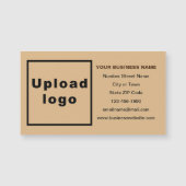 Zakelijk merk op lichtbruine magnetische Kaart (Voorkant)