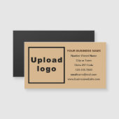 Zakelijk merk op lichtbruine magnetische Kaart (Voorkant / Achterkant)