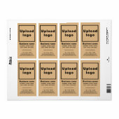 Zakelijk merk op lichtbruine portret verzending etiket (Full Sheet)