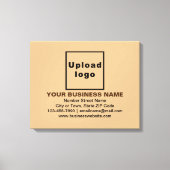 Zakelijk merk op lichtbruine rechthoek canvas afdruk (Voorkant)