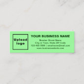 Zakelijk merk op lichte groene Kaart van mini-form Mini Visitekaartje (Voorkant)
