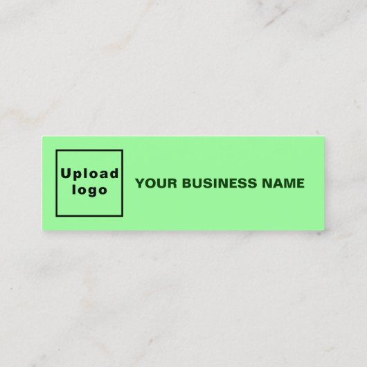 Zakelijk merk op lichte groene Kaart van mini-form Mini Visitekaartje (Achterkant)