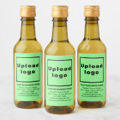 Zakelijk merk op lichte, groene kleine grootte wijn etiket (Flessen)