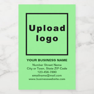 Zakelijk merk op lichte, groene kleine grootte wijn etiket