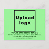 Zakelijk merk op lichtgroen Briefkaart (Voorkant)