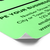 Zakelijk merk op lichtgroen klein Poster (Hoek)