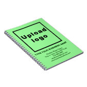 Zakelijk merk op lichtgroen Notitieboek (Rechterzijde)