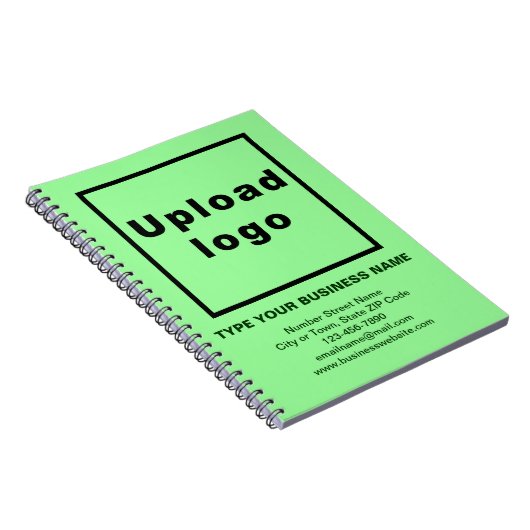 Zakelijk merk op lichtgroen Notitieboek (Rechterzijde)