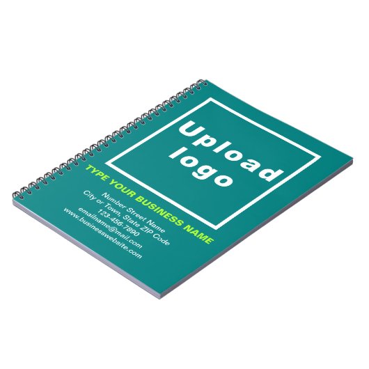 Zakelijk merk op lichtgroen notitieboek (Linkerzijde)