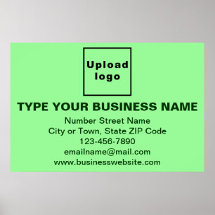 Zakelijk merk op lichtgroen Poster