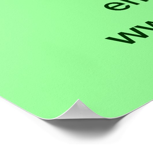 Zakelijk merk op lichtgroen Poster (Hoek)