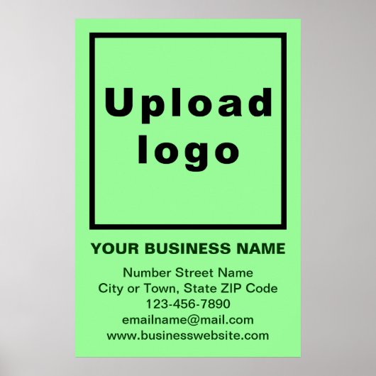 Zakelijk merk op lichtgroen Poster (Voorkant)